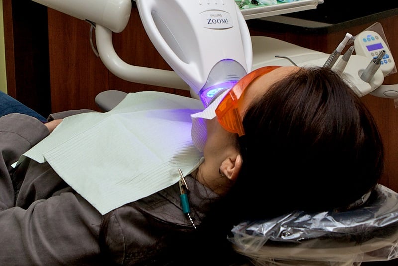 A patient during treatment