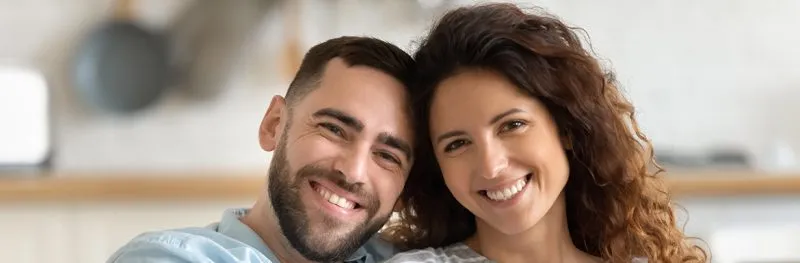 A smiling couple